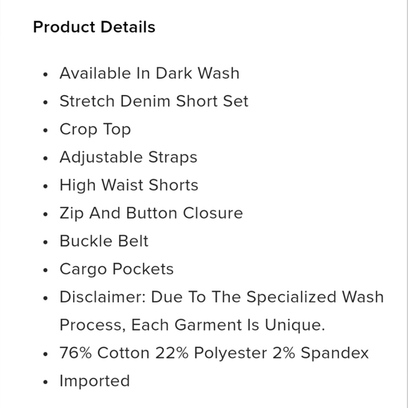 Fashion Nova Locked & Loaded Denim Set - Dark Wash, Size XL - Picture 7 of 8